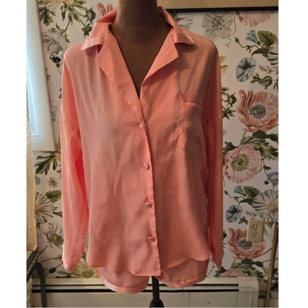 Vintage Victoria's Secret  Peach  Pajama Set in XS